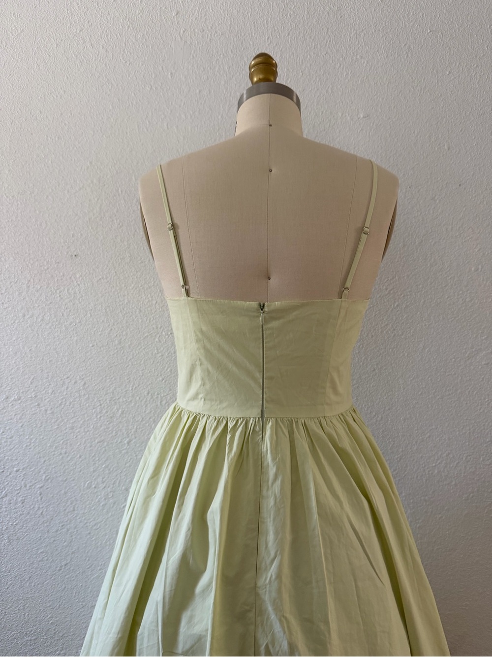 Astr Light Green Strapless Midi Dress with Rosette Accents - Picture 5 of 7